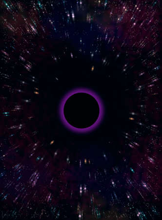 Distortion of space close to black holeの写真素材