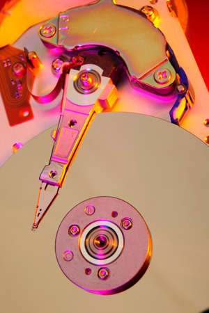 Computer hard disc drive in close upの写真素材