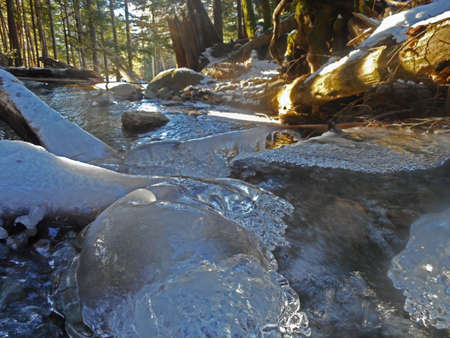 Winter creekの写真素材