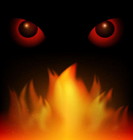 black background red eyesのイラスト素材