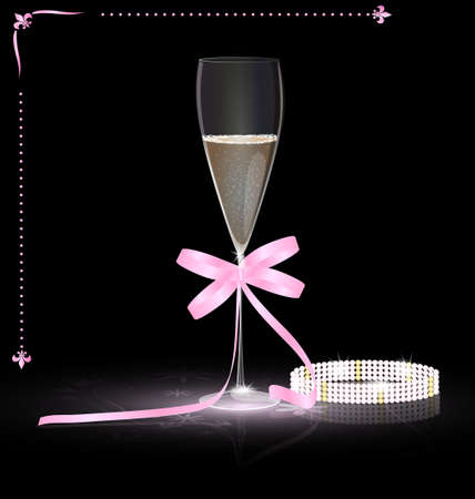 glamour champagneのイラスト素材