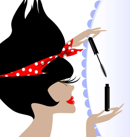 lady and mascaraのイラスト素材