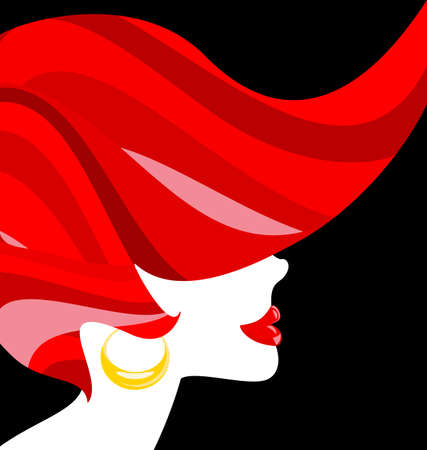 redheaded womanのイラスト素材