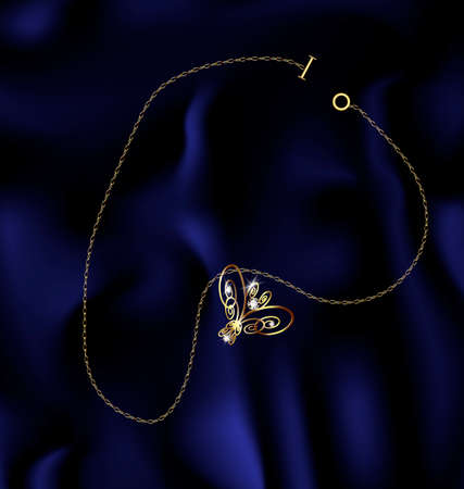 bracelet butterflyのイラスト素材