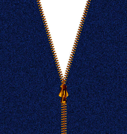 abstract background with a blue jeans and zipperのイラスト素材