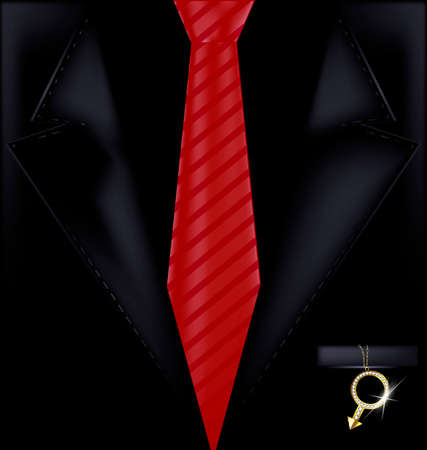 the image of a mans suit with jewel in your pocketのイラスト素材