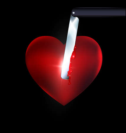 heart and bladeのイラスト素材