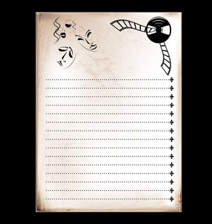 Vintage card cinema.のイラスト素材