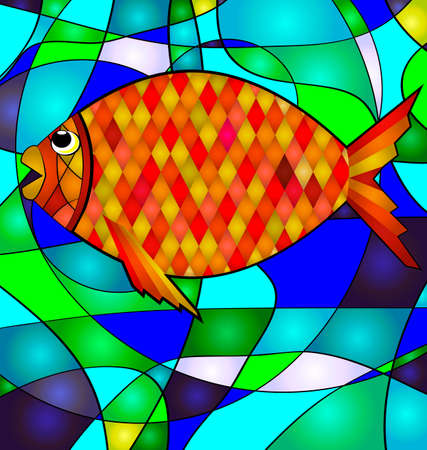 abstract golden fishのイラスト素材