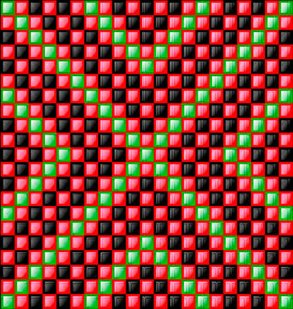 red, black, green glossy blocksのイラスト素材