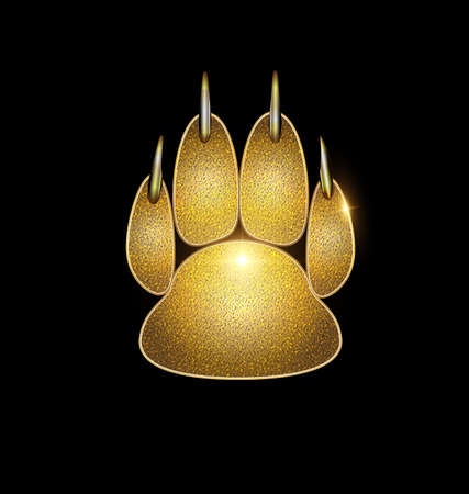 golden trace of pawのイラスト素材