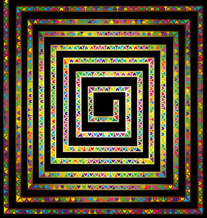 dark and colored spiralのイラスト素材