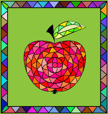 colored image of appleのイラスト素材