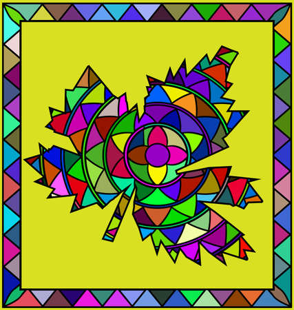 colored image of leafのイラスト素材