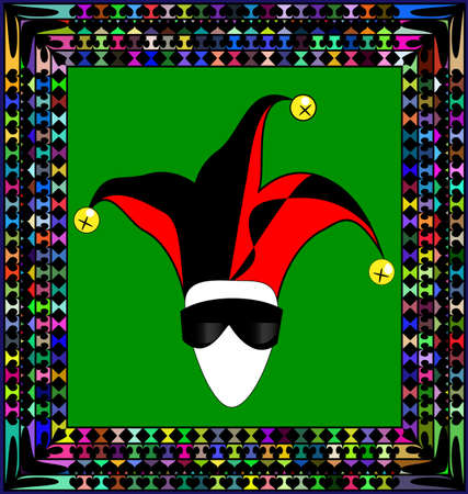 abstract colored background image of frame consisting of lines and figuresのイラスト素材