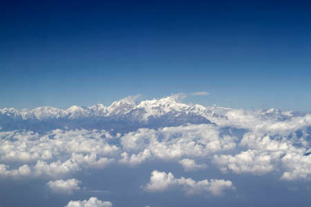 Mountains over the cloudsの写真素材