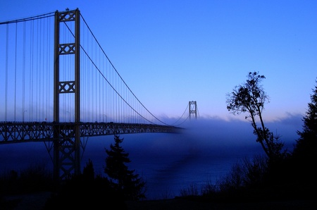 Tacoma Narrows Bridgeの写真素材