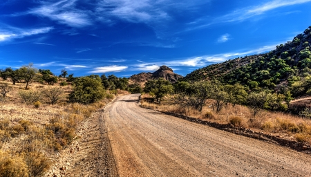 Gravel Road south west Americaの写真素材