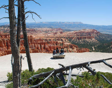 Bryce Canyon Utah viewed by family  unrecognizable の写真素材