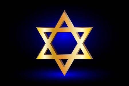 Star of david, Jewish star,Star of David on a blue background ,のイラスト素材