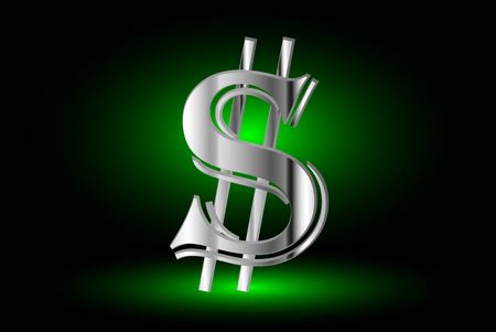 Illustration of dollar symbol, dollar symbol,dollar symbol on a green background,のイラスト素材