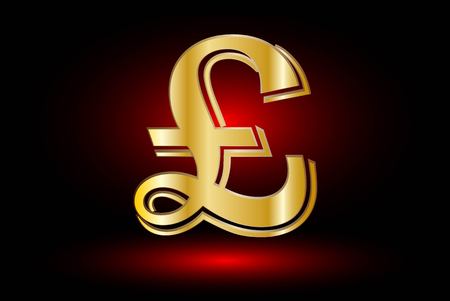 Pound symbol, Pound symbol icon on red backgroundのイラスト素材