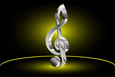 Violin key, music clef symbol,のイラスト素材