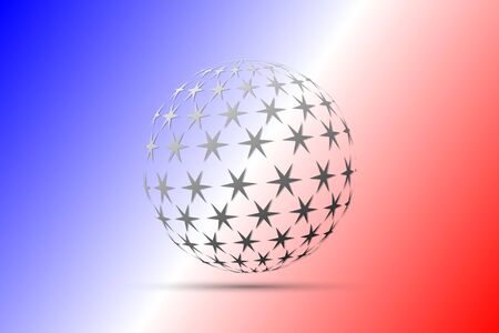 star logo, Abstract vector globe and star logoのイラスト素材