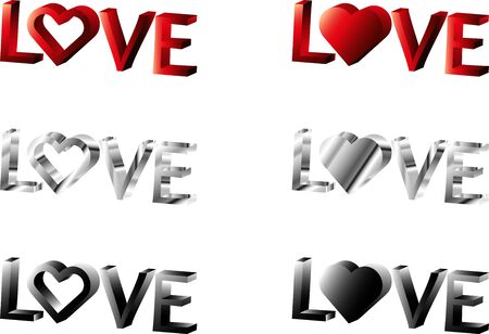 Valentine's Day card background with love inscriptionのイラスト素材