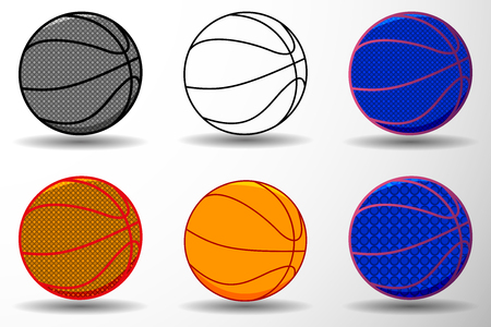 basketball ball vector illustration - setのイラスト素材