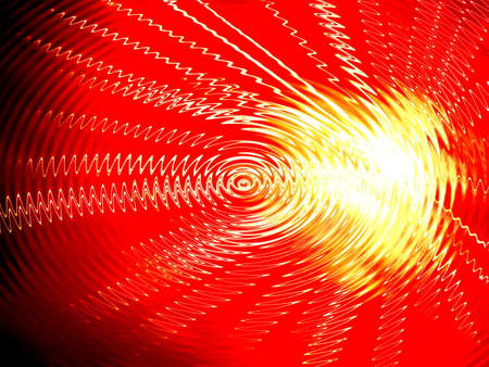 Curled abstract background yellow-redの写真素材