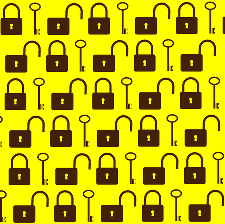 Key and lock vector pattern,のイラスト素材