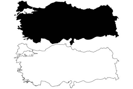 Turkey map vector illustration, scribble sketch Turkeyのイラスト素材