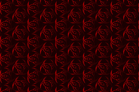 Triple Horn of Odin - vector pattern , Three crescent pattern, 
Wiccan symbols patternのイラスト素材