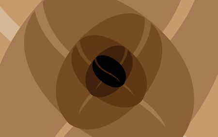 Coffee beans on a brown illustration.のイラスト素材