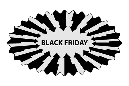 Black friday - sticker, Abstract vector - black friday - labelのイラスト素材
