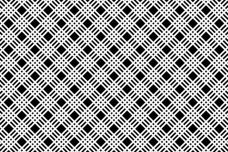Square - geometric abstract vector pattern in black and white Linesのイラスト素材