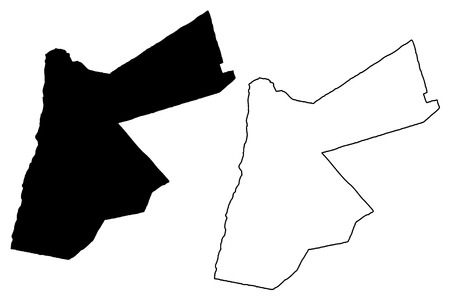Jordan map illustration.のイラスト素材