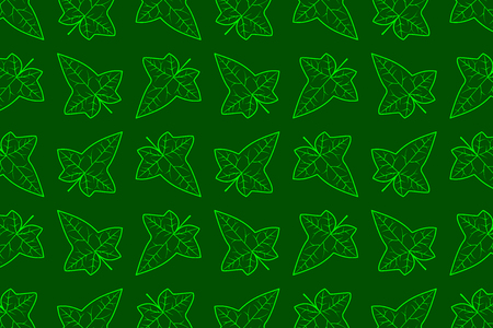 Ivy leaf vector pattern - green, (Hedera helix),のイラスト素材