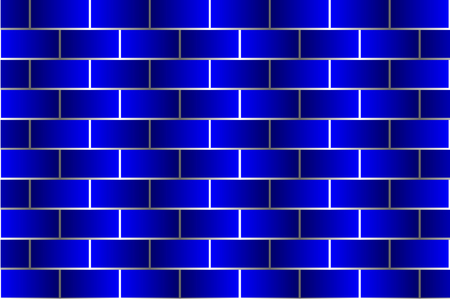 Blue bricks - vector pattern, Brick wall - blue background,のイラスト素材
