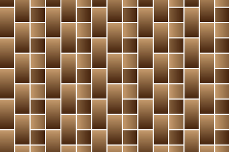 Brown bricks vector pattern, Brick wall brown backgroundのイラスト素材