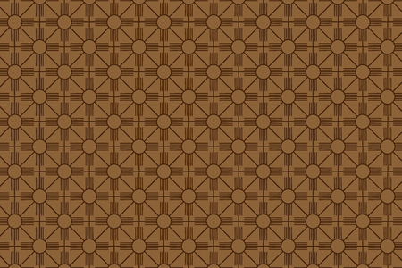 Abstract sun symbol - vector pattern - brown