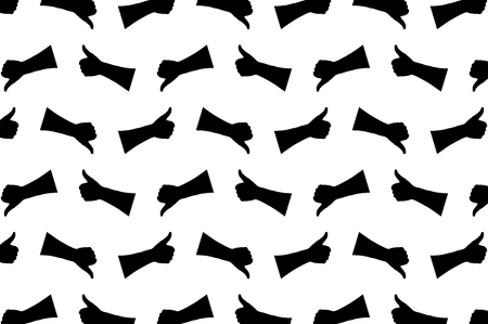 Hand thumb up vector pattern.のイラスト素材