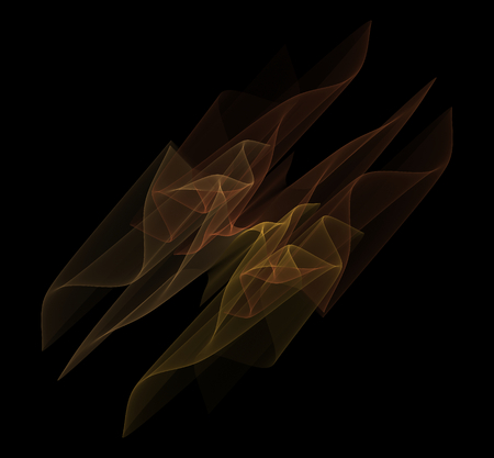Bright abstract fractal yellow veil of fantasy, Fractal waves Fantasyの写真素材