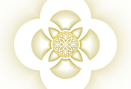 Bright abstract fractal yellow magic ball of fantasy, Fractal magic ball Fantasyの写真素材