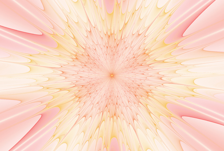 Beautiful fractal abstract explosion star illustration - red and yellow - background, Fractal explosion star with gloss and lines, Flash lightの写真素材