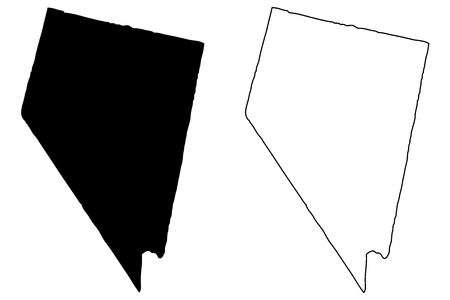 Nevada map vector illustration, scribble sketch Nevada mapのイラスト素材