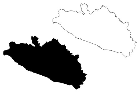 Guerrero (United Mexican States, Mexico, federal republic) map vector illustration, scribble sketch Free and Sovereign State of Guerrero mapのイラスト素材