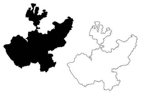 Jalisco (United Mexican States, Mexico, federal republic) map vector illustration, scribble sketch Free and Sovereign State of Jalisco mapのイラスト素材