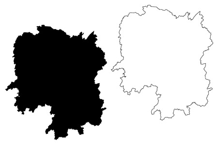 Hunan Province (Administrative divisions of China, China, People's Republic of China, PRC) map vector illustration, scribble sketch Hunan mapのイラスト素材